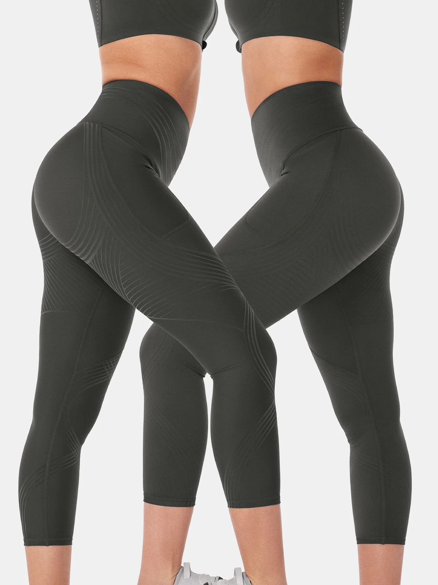 Body Sculpt Side Pocket 7/8 Leggings 2.0 (Reversible Wear) - Image 12