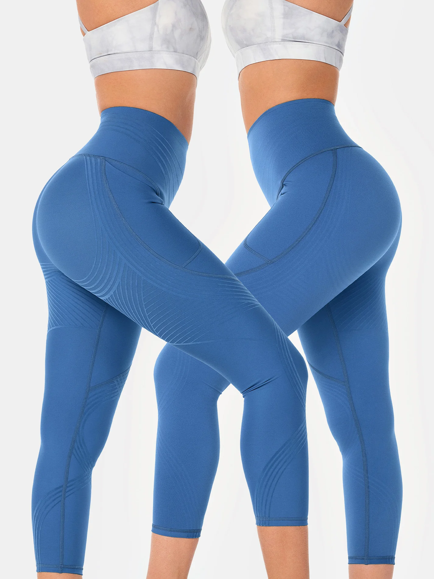 Body Sculpt Side Pocket 7/8 Leggings 2.0 (Reversible Wear) - Image 3