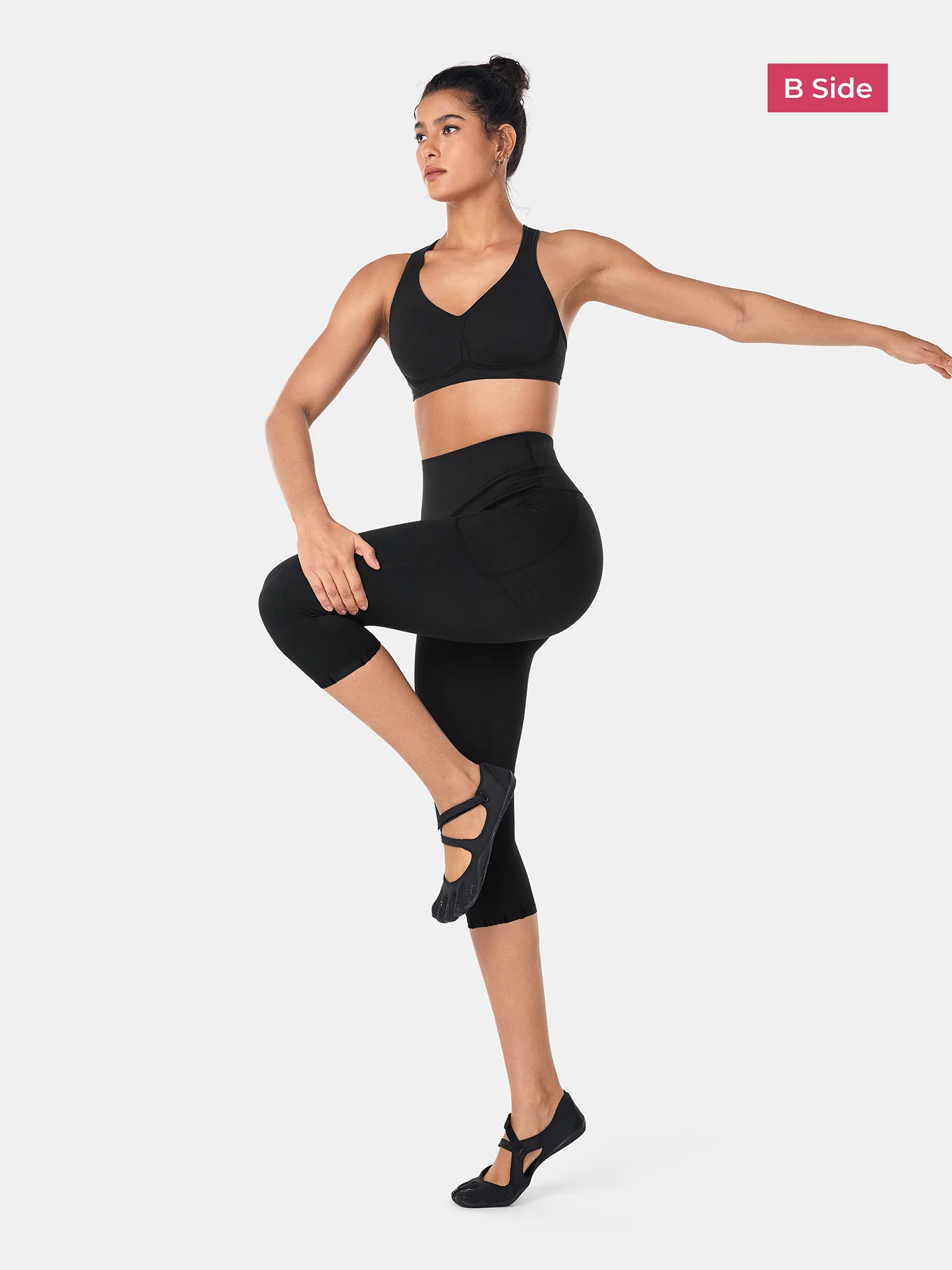 PowerBand Resistance Capri Leggings (Reversible Wear) - Image 3